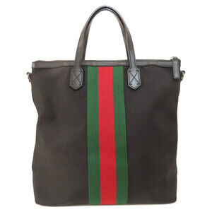 Gucci Techno Sherry Black Handbag Canvas